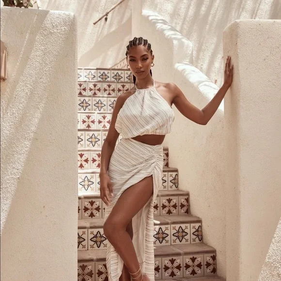 House of cb Bette and adette linen skirt set - Picture 5 of 7